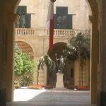 La cour intérieure de la Présidence à La Valette