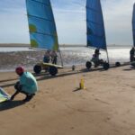 Préparation du char à voile